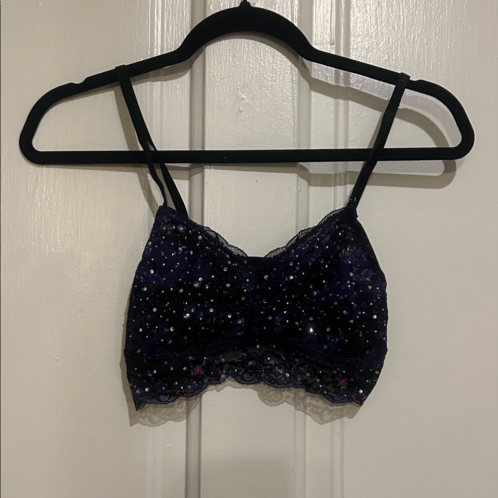 PINK Victoria's Secret Purple Lace Bralette with Rhinestones (Pick 3 for $18)